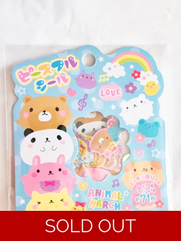 Mind Wave Animal March Kawaii Sticker Flake Sack