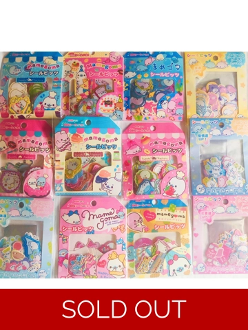 Rare San-x Mamegoma and Rilakkuma Kawaii Sticker Flakes (20 pcs)
