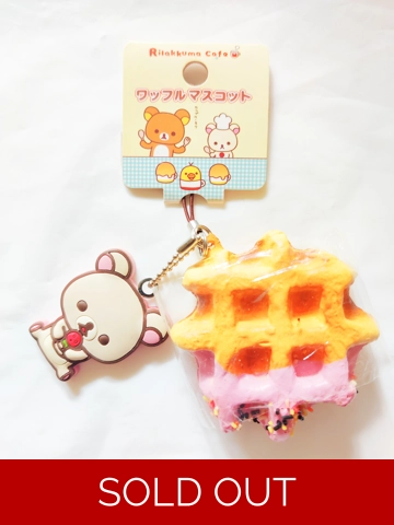 (HOLD) San-x Rilakkuma Korilakkuma Squishy Waffle Strap