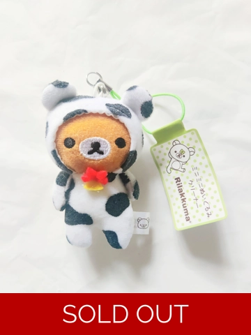 San-x Rilakkuma Cow Screen Cleaner Plush Strap
