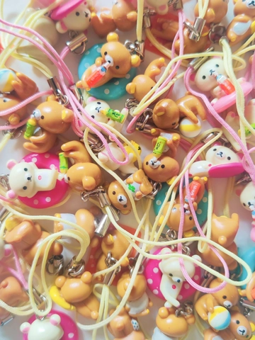 3 pc San-x Rilakkuma Ito En Straps