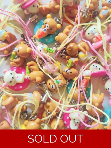 3 pc San-x Rilakkuma Ito En Straps