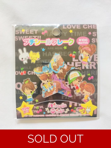 Kamio Japan Miracle Girls Kawaii Sticker Flake Sack