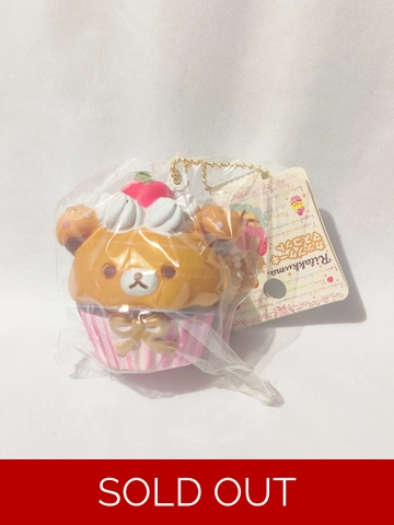 San-x Rilakkuma Sweets Squishy Cupcake Ball Chain