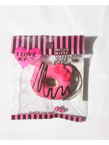 (HOLD) Sanrio Hello Kitty Squishy Mini Doughnut Strap