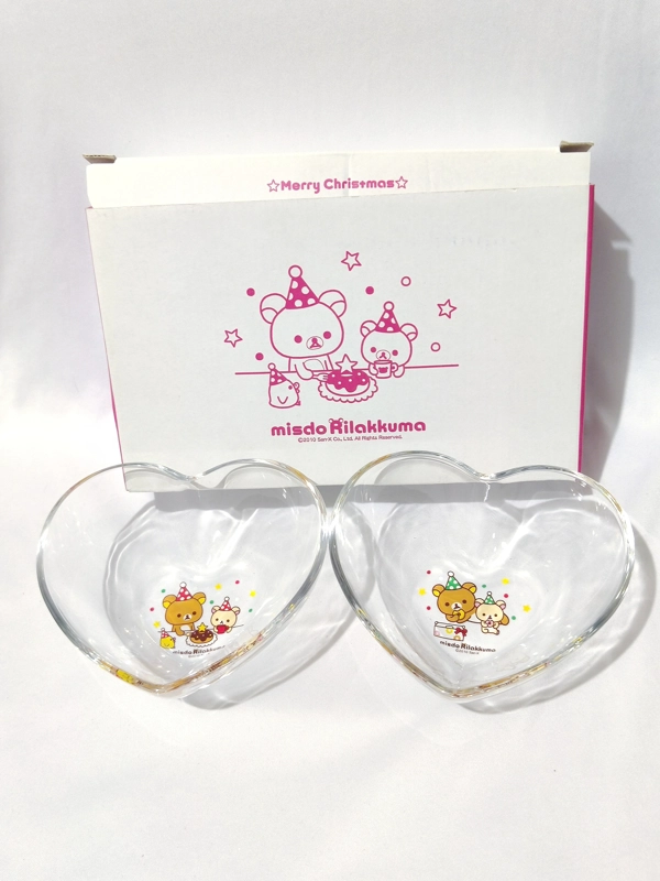 San-x Rilakkuma Misdo Christmas Glass Set