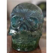 Scottish Thistle Resin Skull