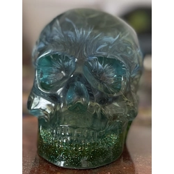 Scottish Thistle Resin Skull