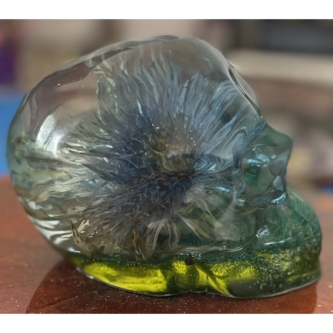 Additional Image for Scottish Thistle Resin Skull