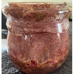 Rose petal and flower screw lid Jar