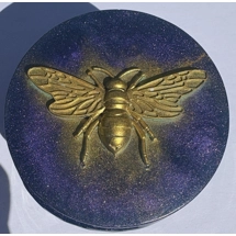 Purple Glittery Bumble Bee Pot