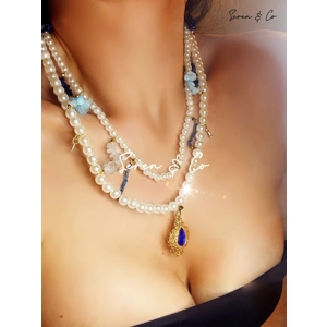 The Staircase of secrets pendant (Amazonite & Quartz)