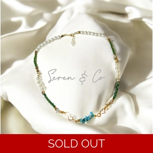 The Ocean Heart Necklace (Turquoise & Quartz) The Ocean Heart Necklace (Turquoise & Quartz)