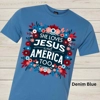 She Love Jesus & America Too Floral Graphic Tee