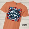 She Love Jesus & America Too Floral Graphic Tee