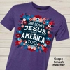 She Love Jesus & America Too Floral Graphic Tee