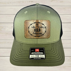 WCF Loden Green Richardson Snapback Trucker Cap with Leather Patch