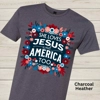 She Love Jesus & America Too Floral Graphic Tee