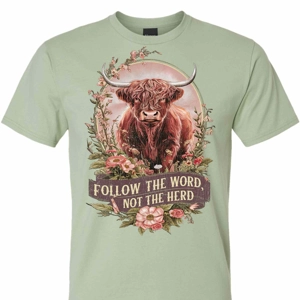 "Follow the Word, Not the Herd" Christian Western Graphic Tee