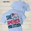 WCF She Loves Jesus and America Too Graphic Tee
