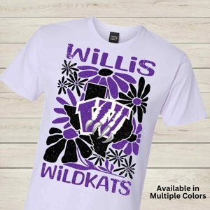 Willis Wildkats Floral Front