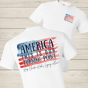 Turning Point Charlie Kirk Flag Tee