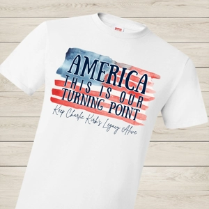 Turning Point Charlie Kirk Flag Tee