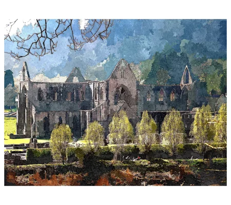 Tintern Abbey digital art
