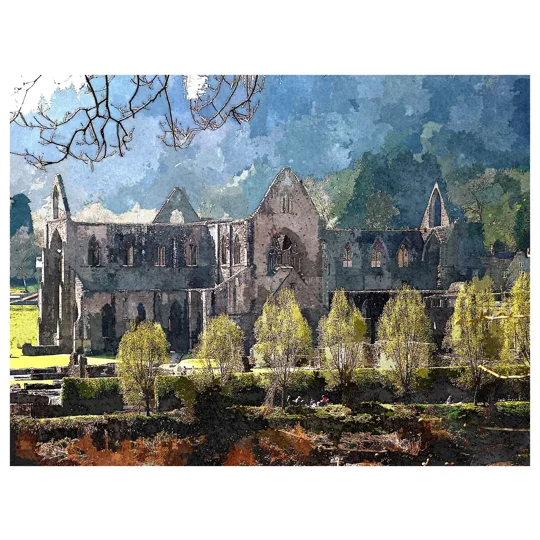 Tintern Abbey digital art
