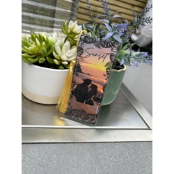 Sunset romance bookmark