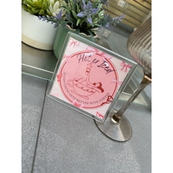 Everything is better with coffee coaster