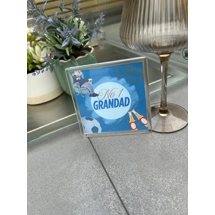 Number 1 grandad blue coaster