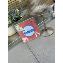 Number 1 grandad red coaster