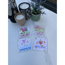 Pack of 4 cocktail coasters