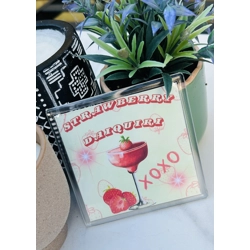 Strawberry daiquiri coaster