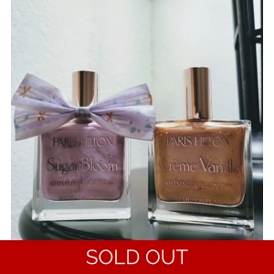 Paris Hilton Shimmer Body Oil Duo Creme Vanilla and Sugar Bloom