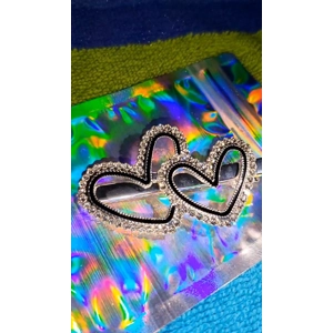Two-heart barrette