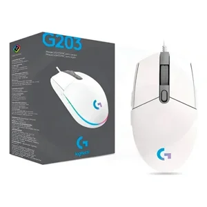 Mouse Gamer USB Logitech G203 RGB Lightsync - Blanco