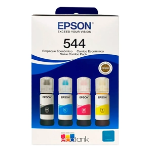 Pack de 4 botellas de tintas originales EPSON 544