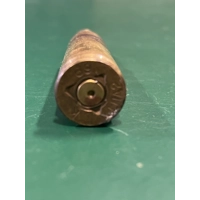 British army INERT 50 Caliber bullet round shell case, blackhead