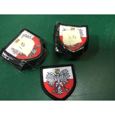 Cloth patch Coat of arms of Poland, white eagle badge