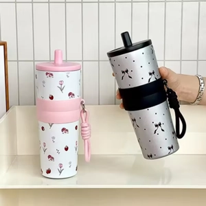 710ml Fashion Flower Stainless Steel  Travel Tumbler