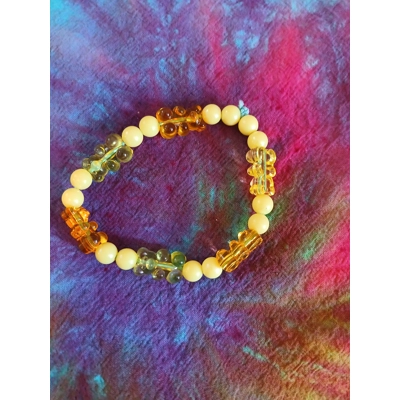 Yellow gummie bear beaded bracelet Yellow gummie bear beaded bracelet
