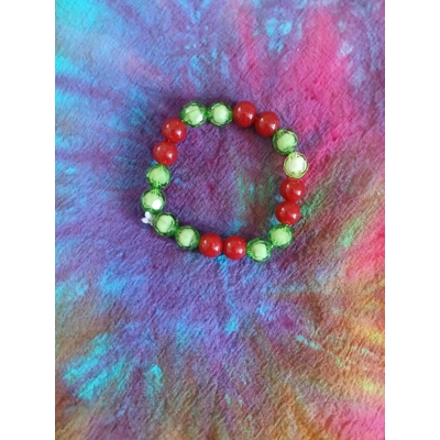 Red and green beaded bracelet Red and green beaded bracelet