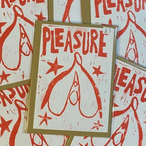 'pleasure' clitoris lino print