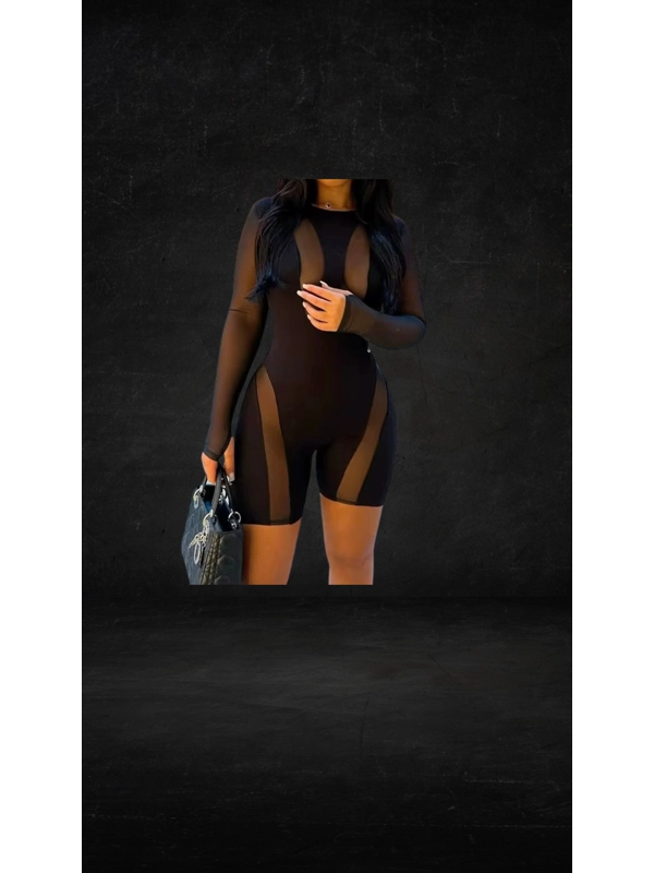 Mesh See Through Jumpsuit