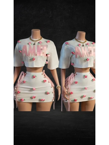 Cropped Top / Skirt Set