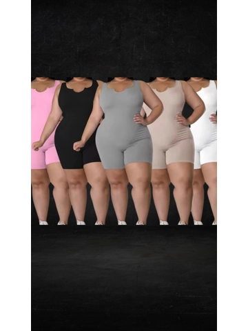 Plus Size Casual Sleeveless Jumpsuit