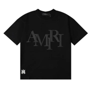 Amiri Staggered Logo Black T-Shirt