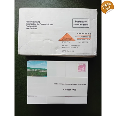 199 picture postcards, each worth 60 Pfennig 1986 Edition